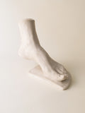 Swedish anatomical plaster foot sculpture 1917 signed K.J showing aged patina and fine craftsmanship