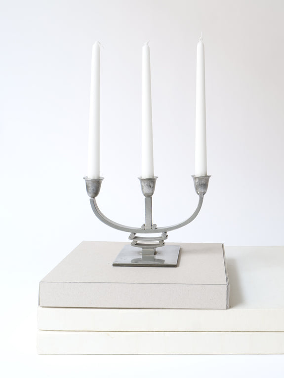 Deco Pewter Candle Holders 1930s