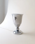 French Art Deco chrome uplighter table lamp, c.1930, full view