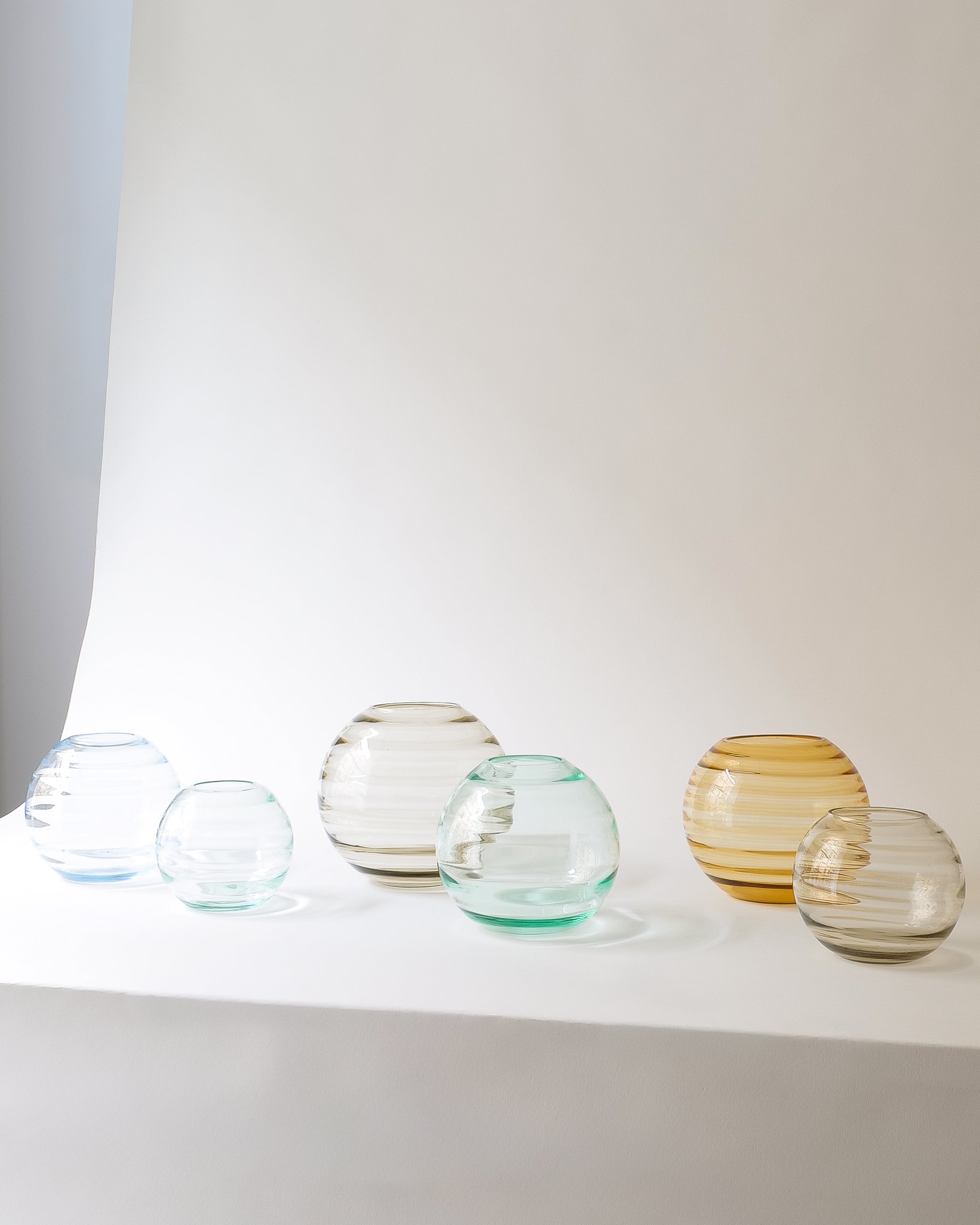 Orrefors Klotvasar Globe Vases, 1930s