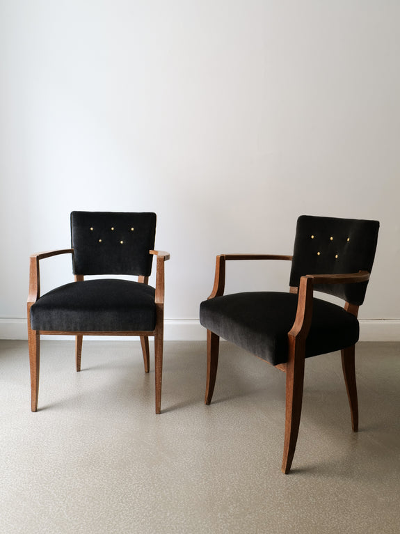 Pair of French Bridge Chairs 1930s