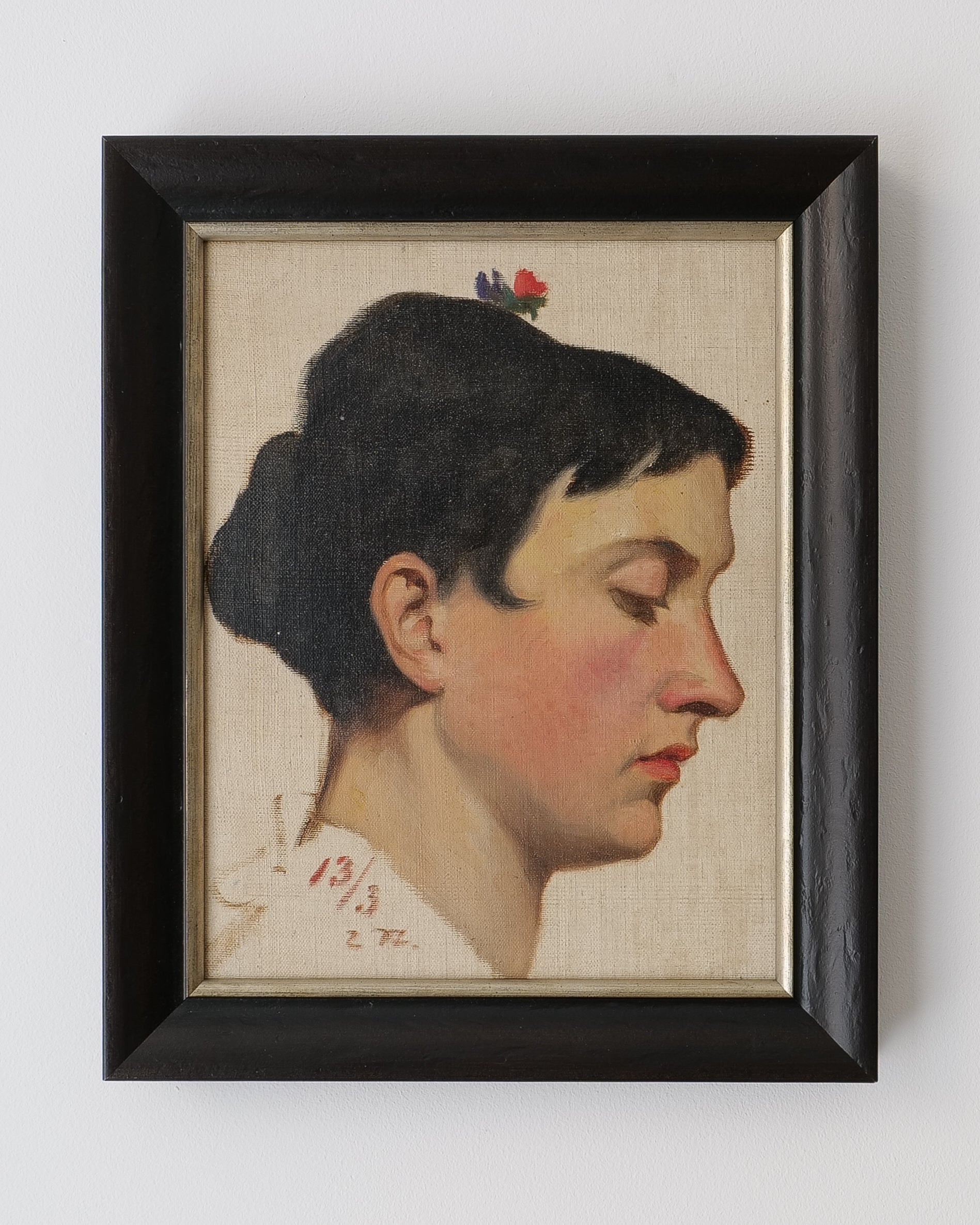 Portrait of a Woman 1913, framed, straight-on wall view showing full composition
