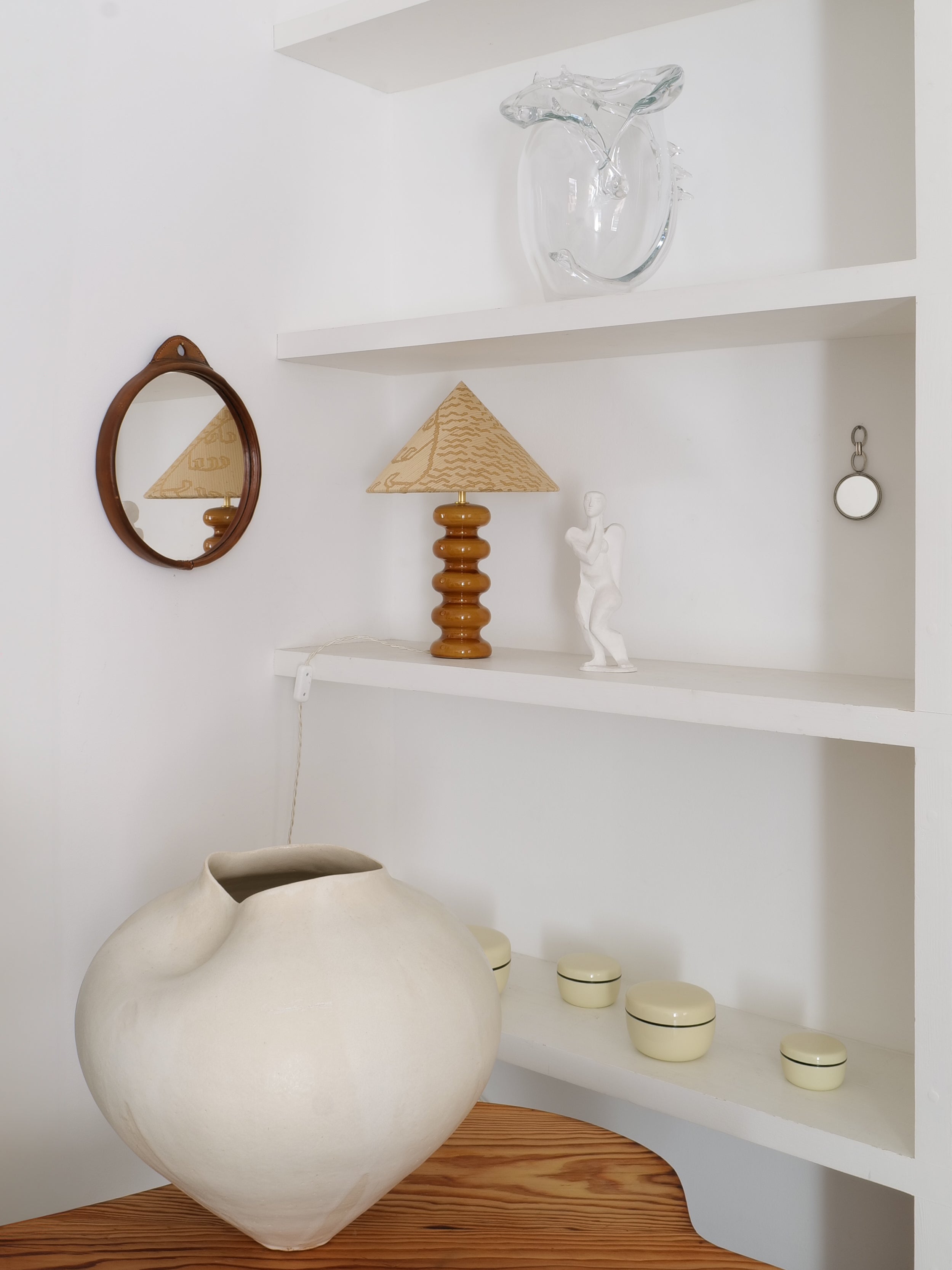 Saddle Leather Mirror 1950s