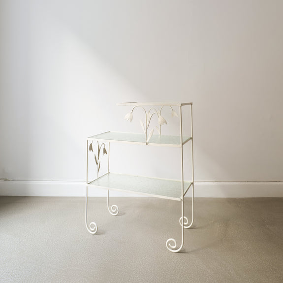 Tiered Metal Side Table 1940s