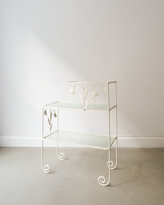 Tiered Metal Side Table 1940s