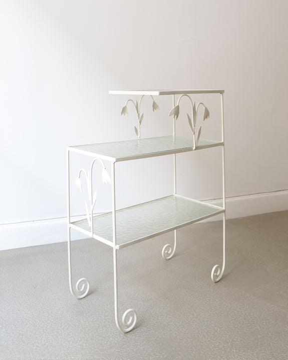 Tiered Metal Side Table 1940s
