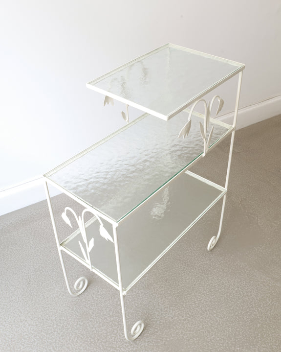 Tiered Metal Side Table 1940s