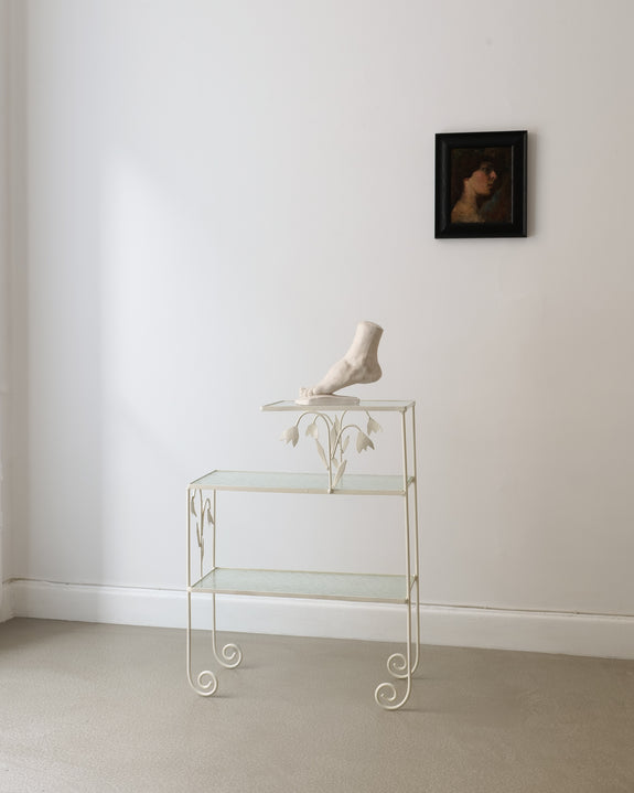 Tiered Metal Side Table 1940s