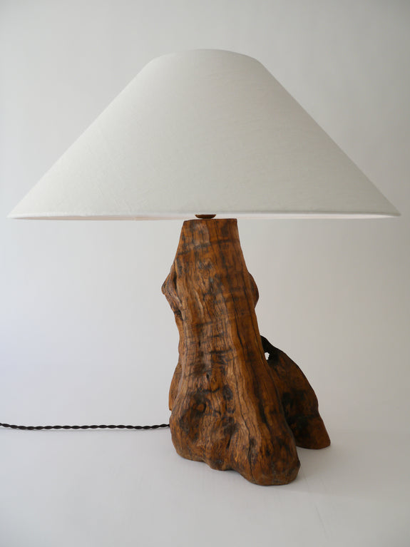 French Olive Wood Lamp