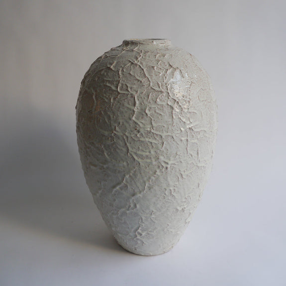 Large, Floor, Vase, Urn Shaped, Textured, Finish, Ceramic