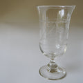 cut, glass, floral pattern, celery, vase