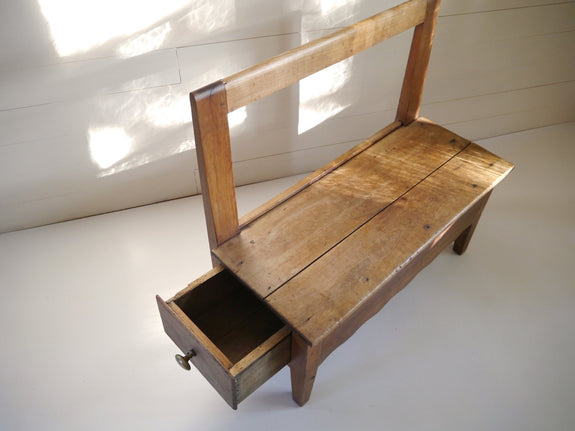 French Cherry Wood Bench